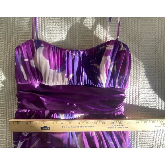 City Triangles from Ross Y2k 90s womens Purple Floral Mini summer Dress NWOT - Picture 4 of 12